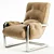 Vintage Italian Mohair Lounge Chairs 3D model small image 1