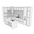 Sleek Modern Kitchen Set 3D model small image 5