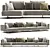 Elegant HORIZON Sofa by Frigerio 3D model small image 1