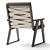 Gio Armchair: Sophisticated Italian Design 3D model small image 2