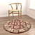 Versatile Round Rugs Set 3D model small image 4