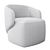 Cozy Crescent Swivel Armchair 3D model small image 5