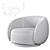 Elegant Brice Swivel Chair 3D model small image 6