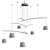 Modern White Fish Suspension Lamp 3D model small image 1