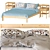 Pine Double Bed Frame - NEIDEN 3D model small image 1