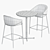 Elegant Marble and Metal Counter Stool 3D model small image 4