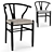 Elegant Robin Wishbone Chair 3D model small image 1