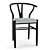 Elegant Robin Wishbone Chair 3D model small image 2