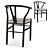 Elegant Robin Wishbone Chair 3D model small image 5