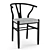 Elegant Robin Wishbone Chair 3D model small image 6