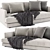 Modern West Elm Haven 2 Seater Sofa 3D model small image 2