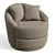 Cozy Swivel Barrel Chair 3D model small image 1