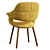 Modern Mid-Century Robyn Dining Chair 3D model small image 4