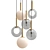 Elegant Glass Ball Pendant Lamp 3D model small image 2