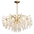 Elegant Gold Crystal Chandelier 3D model small image 1