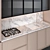 Modern Kitchen Set with Gaggenau Appliances & Grohe Fixtures 3D model small image 3