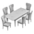 Modern Italian Dining Set 3D model small image 4