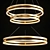Sleek Black Gold Rings Chandelier 3D model small image 6