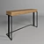 Industrial Chic Console Table 3D model small image 1