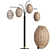 Natural Wicker Floor Lamp 3D model small image 1