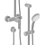 Sleek Vitra Shower System 3D model small image 2