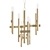 Vintage Sciolari Brass Chandelier 3D model small image 1