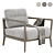 Elegant Carlton Armchair: Perfect Comfort 3D model small image 1