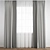 Polygonal Curtain Model: 3ds Max & OBJ Formats 3D model small image 1