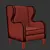Merlin Modern One Seater Chair 3D model small image 4