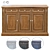 Antique English Dresser 3D model small image 1