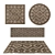 Versatile Rug Set: 8 Stunning Designs 3D model small image 1