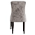 Luxury Oxford Velvet Dining Chair 3D model small image 6