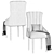 Luxury Oxford Velvet Dining Chair 3D model small image 7