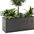 Outdoor Succulent Plants in Concrete Pot 3D model small image 4