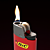 Sleek BIC Lighter with 8 Color Options 3D model small image 7