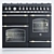 Bertazzoni Heritage Triple Oven - Elegant 6-Burner Electric 3D model small image 5