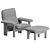 Modern Comfort: Brasilia Lounge Chair & Ottoman 3D model small image 4