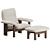 Modern Comfort: Brasilia Lounge Chair & Ottoman 3D model small image 6