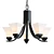 Sleek Black Chandelier: Agilis Collection 3D model small image 1