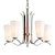 Sleek Brushed Nickel Chandelier 3D model small image 1