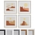 Modern Cat Silhouette Picture Frame Set 3D model small image 1