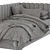 Avalon Corner Upholstered Bed 3D model small image 5