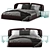 Modern Bed: 1800x2000 Mattress Size 3D model small image 2