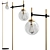 Elegant Glass Globe Floor Lamp 3D model small image 1