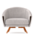 Bonaldo Saddie Modern Armchair 3D model small image 3