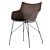 Contemporary Wood Armchair (Kartell) 3D model small image 1