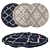 Versatile Round Rugs Set 3D model small image 1