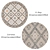 Versatile Round Rugs Set 3D model small image 3