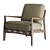 Sahara Tan Silas Chair: Modern Elegance in Comfort 3D model small image 1