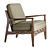 Sahara Tan Silas Chair: Modern Elegance in Comfort 3D model small image 2